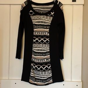 Sweater dress with infinity scarf.  Size medium.